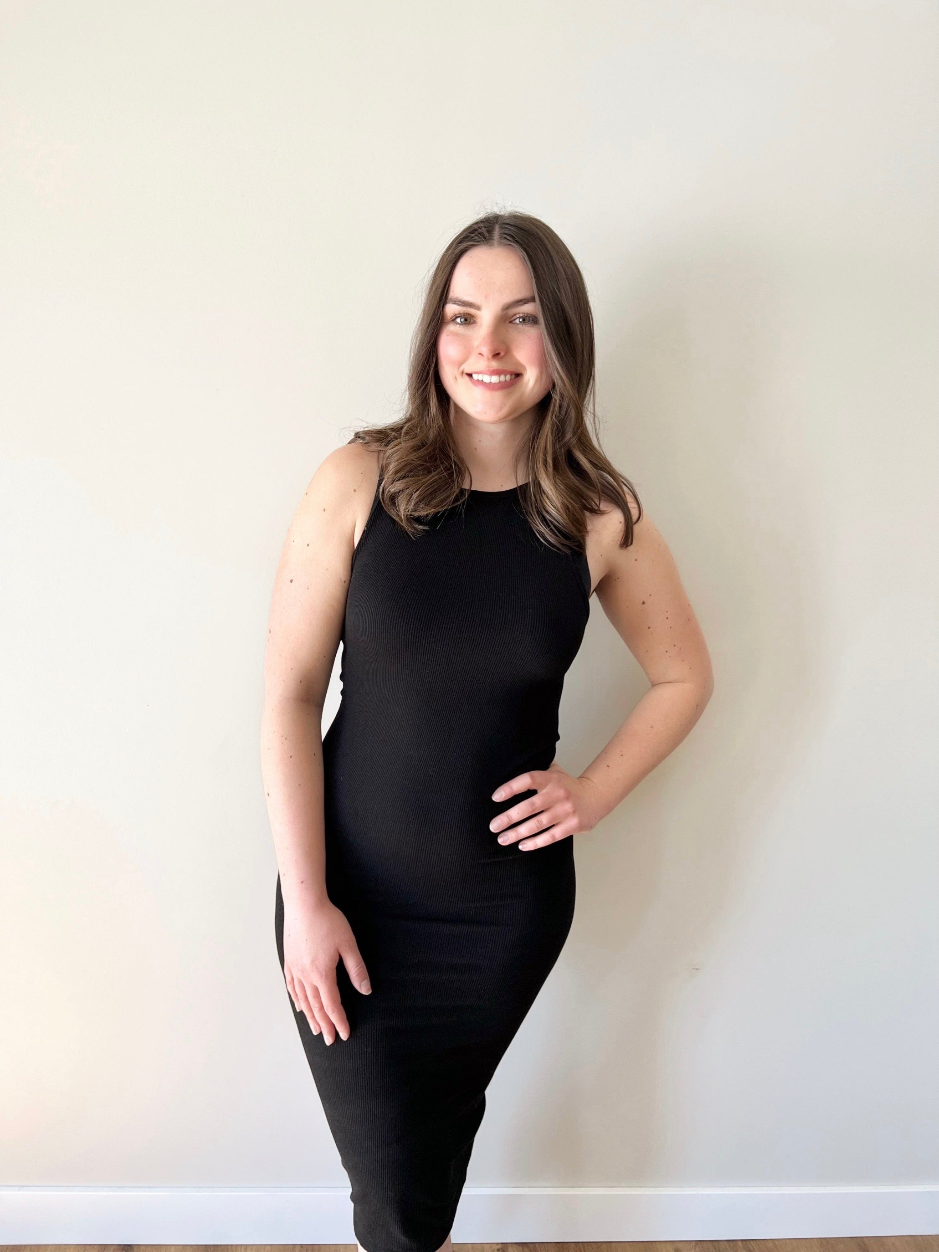 RD Style Martha Ribbed Dress - Black