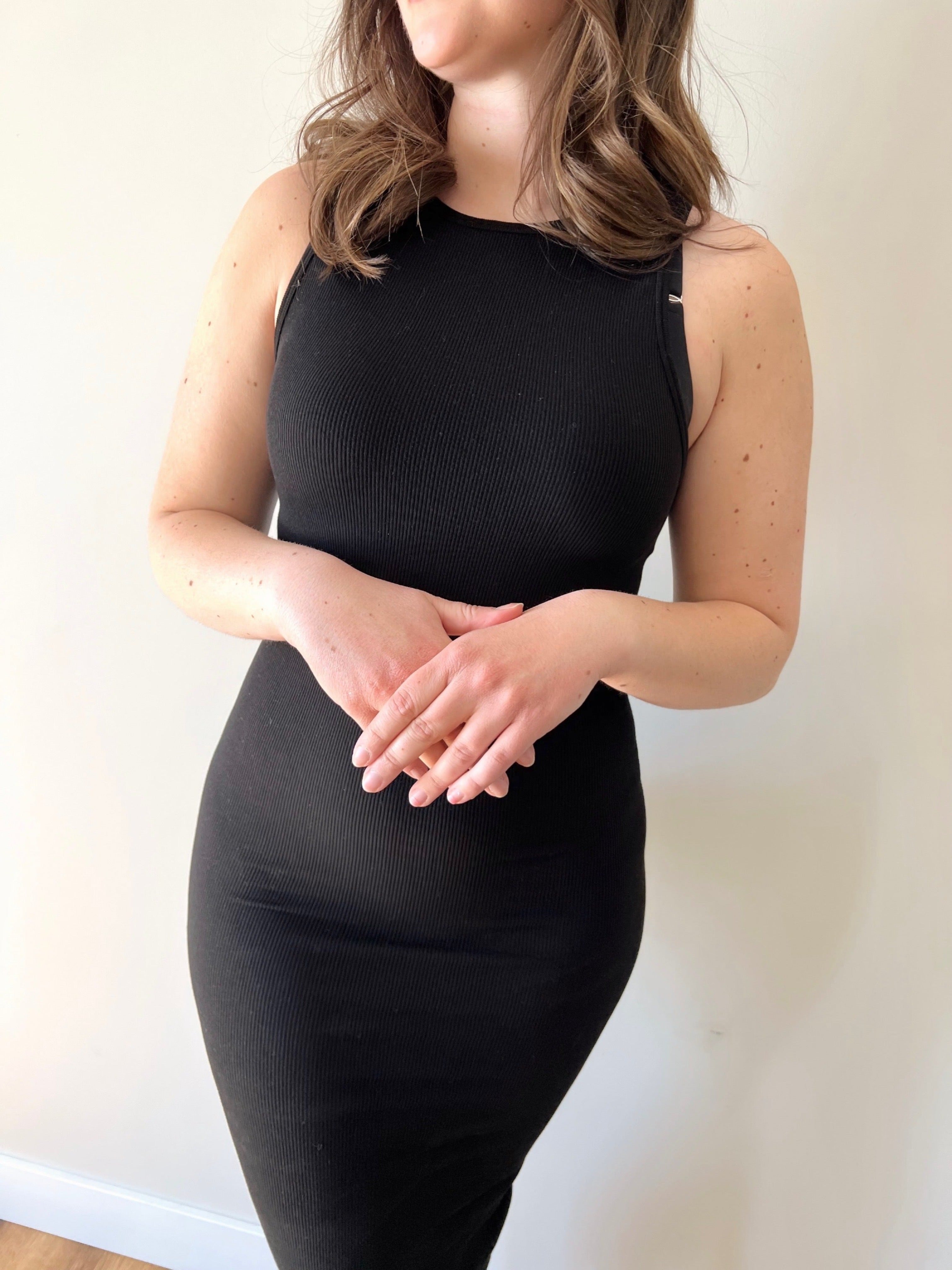 RD Style Martha Ribbed Dress - Black