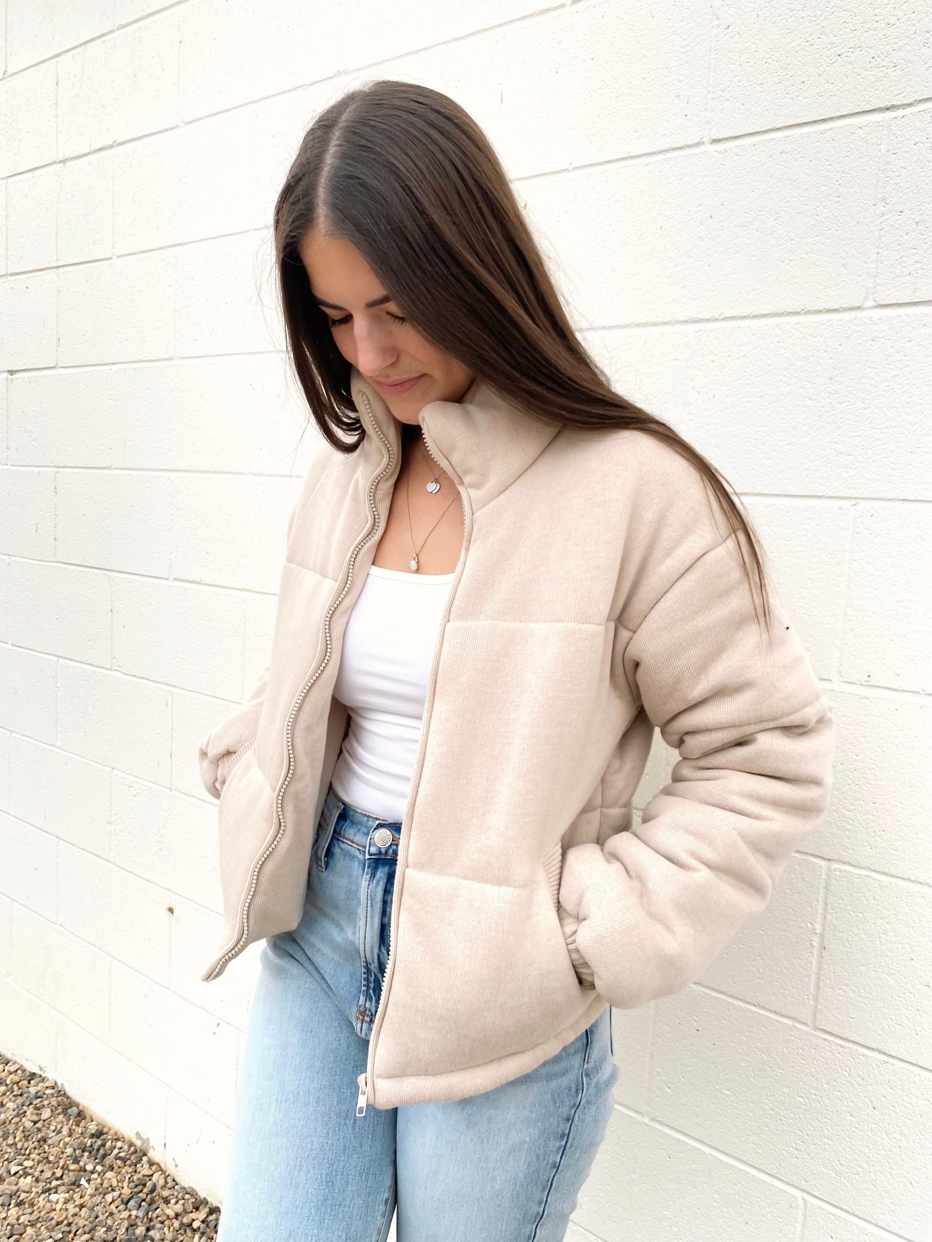 Priv Celine Puffer Jacket - Oat