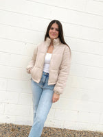 Load image into Gallery viewer, Priv Celine Puffer Jacket - Oat
