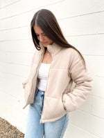Load image into Gallery viewer, Priv Celine Puffer Jacket - Oat
