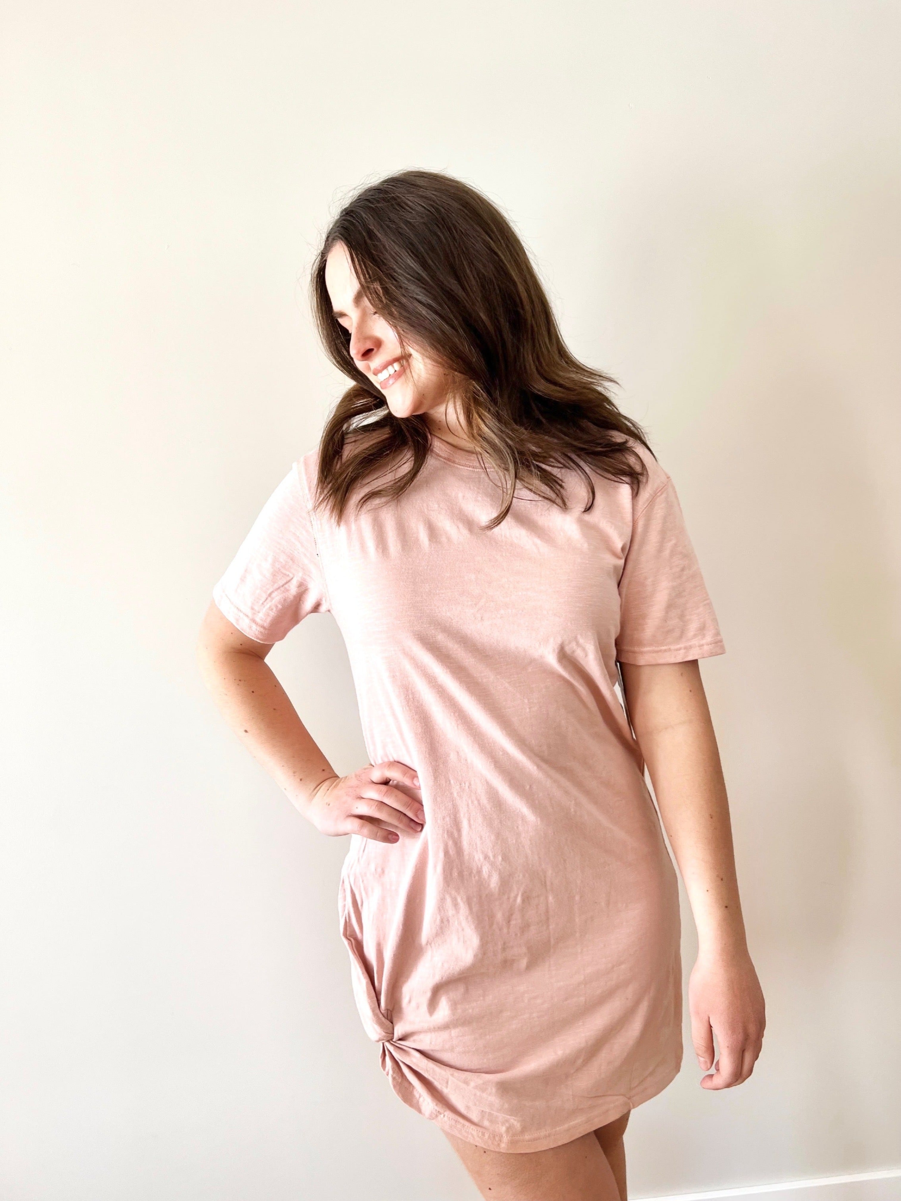Knotted clearance shirt dress
